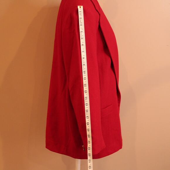 Vintage DUMAS Women's Blazer Size 10 Petite 100% Wool Jacket gold buttons USA - Picture 11 of 16